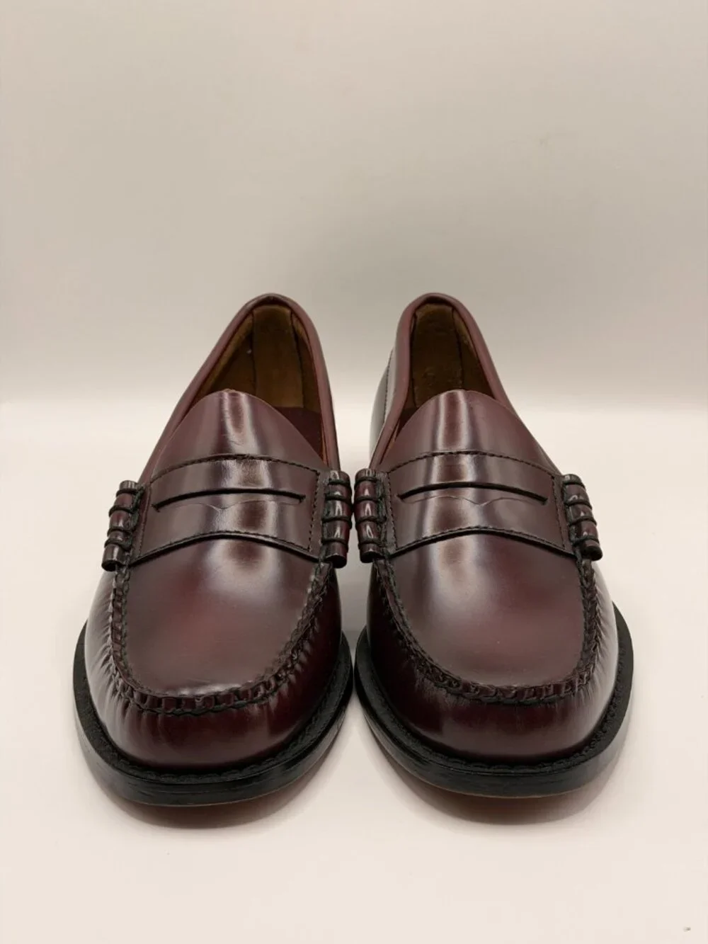 G.H. Bass Men's Larson Weejuns® Melon Leather Burgundy Penny Loafer Sz 7 D